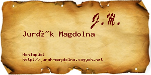 Jurák Magdolna névjegykártya