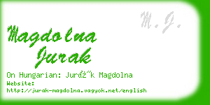 magdolna jurak business card